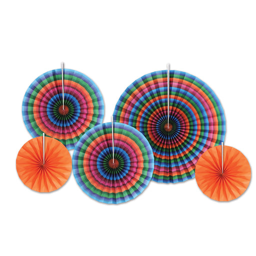 Fiesta Accordion Paper Fans | 5ct