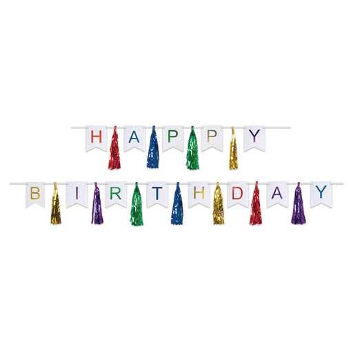 Multicolor "Happy Birthday" Tassel Banner | 1ct