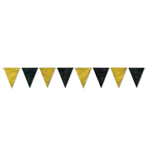 Black & Gold Pennant Banner | 1ct