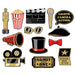 A glittered set of photo-booth signs printed with a awards night design. Comes in a pack of 13.