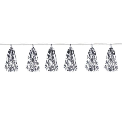 Silver Metallic Tassel Garland | 1ct