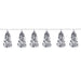 A metallic hanging garland featuring a tassel design. Sold as a single piece.