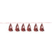 A metallic hanging garland featuring a tassel design. Sold as a single piece.