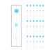 A hanging string decorations featuring a dot design. Comes in a pack of 6.