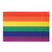 A rainbow small fabric flag. Sold as a single piece.