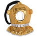 A fabric party decoration featuring a diver helmet design. Sold as a single piece.