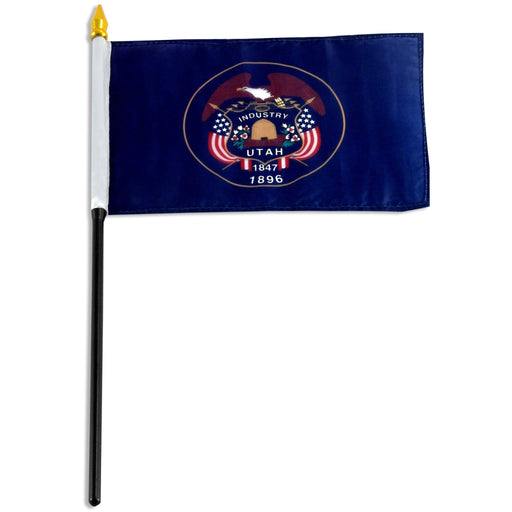 Utah Flag with Stick 5' x 3' | 1 ct