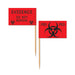 A pack of decorative food picks featuring a psi design. Comes in a pack of 50.