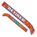 A satin sash worn across the body printed with a retired now the fun begins! design. Sold as a single piece.