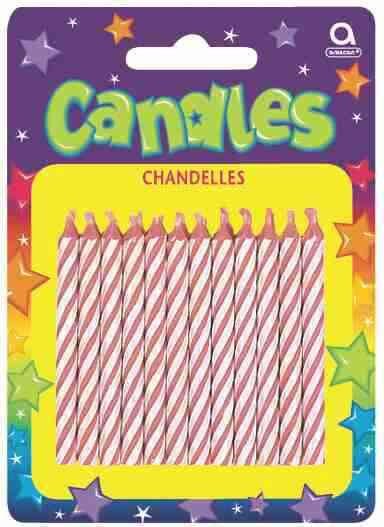 Pink Spiral Candles | 12ct
