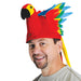 A plush parrot costume hat. Sold as a single piece.