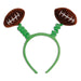 A football pair of bouncy head-boppers on springs. Sold as a single piece.