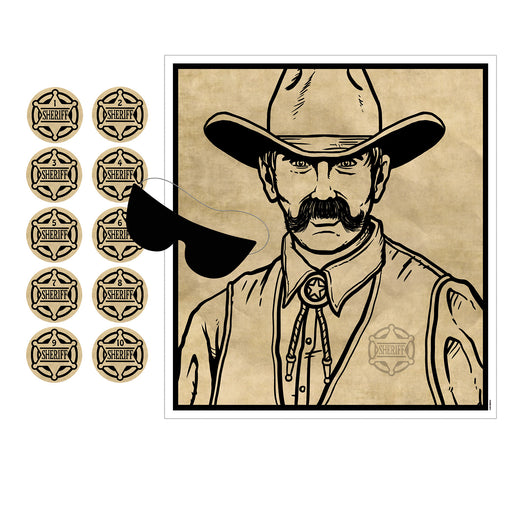 Pin The Badge On The Sheriff Game | 1ct
