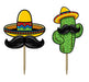 A pack of decorative food picks featuring a fiesta design. Comes in a pack of 50.