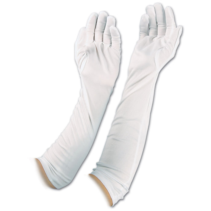 An evening pair of costume gloves. Sold as a single piece.