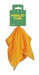 Bright yellow fabric penalty flag with wavy edges attached to a green cardboard header card labeled "PENALTY FLAG" in yellow text.