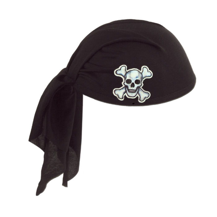 A pirate scarf costume hat. Sold as a single piece.