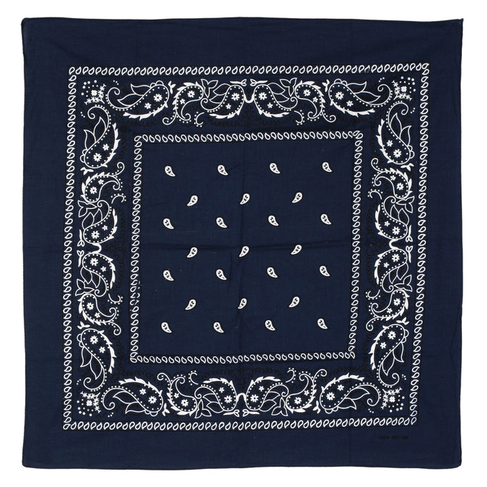 A blue bandana. Sold as a single piece.