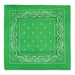 A green bandana. Sold as a single piece.