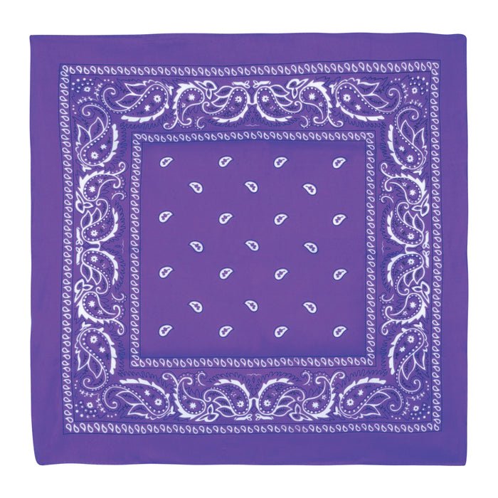 A purple bandana. Sold as a single piece.