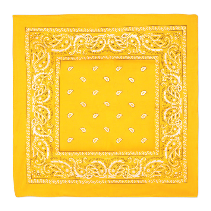 A yellow bandana. Sold as a single piece.