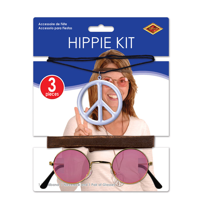 A party decoration featuring a hippie kit design. Sold as a single piece.