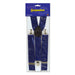 A blue pair of suspenders. Sold as a single piece.