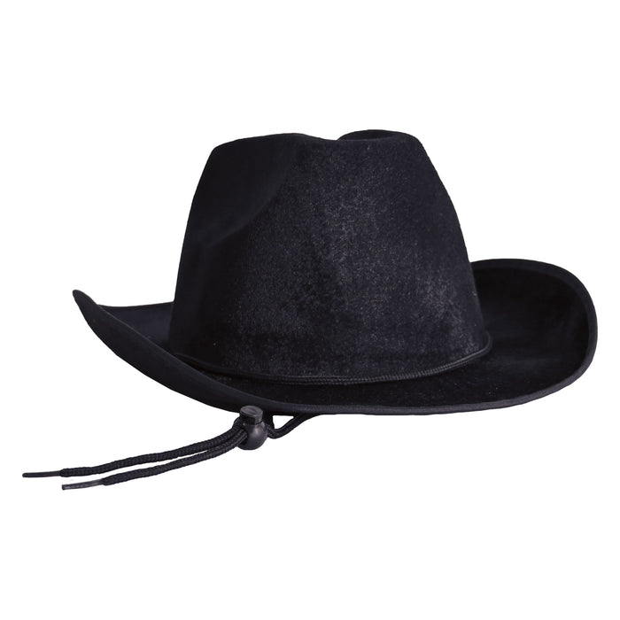 A velour cowboy hat. Sold as a single piece.