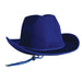 A velour cowboy hat. Sold as a single piece.