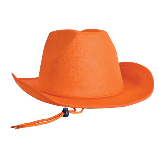 Velour Cowboy Hat - Orange | 1ct
