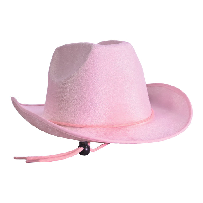A velour cowboy hat. Sold as a single piece.