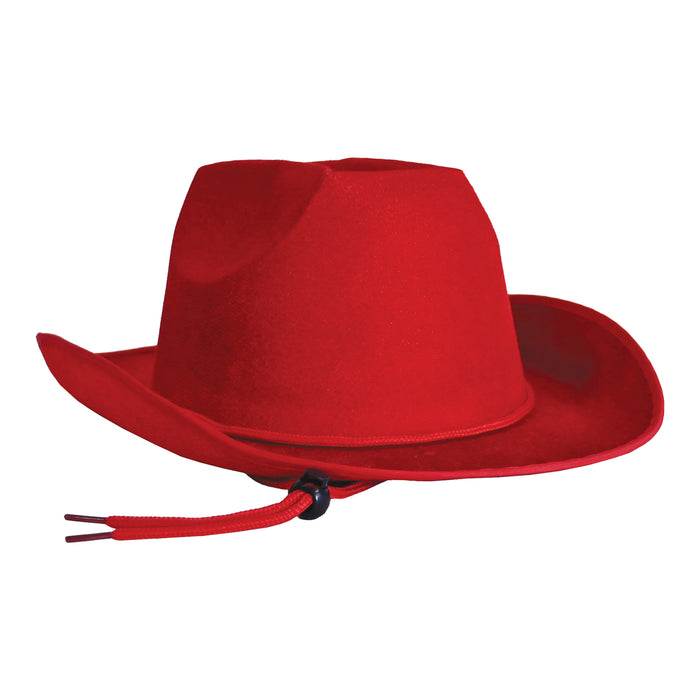 A velour cowboy hat. Sold as a single piece.