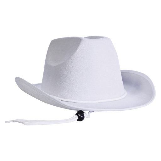Velour Cowboy Hat - White | 1ct