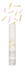 Pink and gold Oh Baby confetti cannon with white tube, gold script lettering, colorful dots, and pink and gold rectangular confetti.