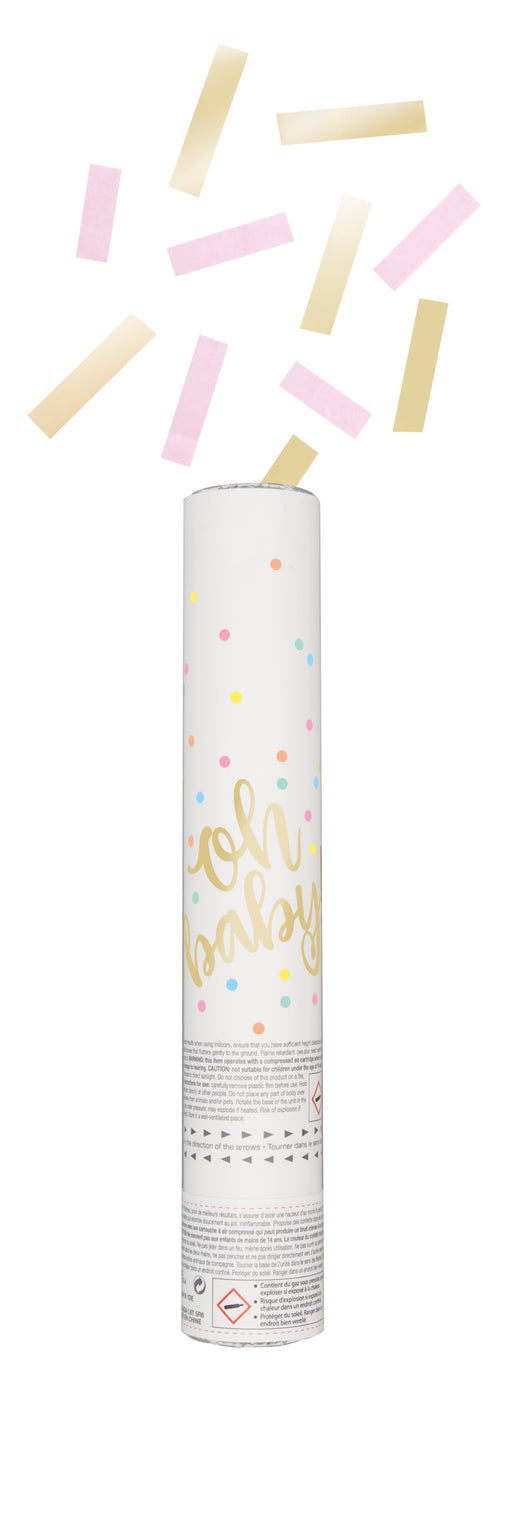 Pink/Gold Oh Baby Confetti Cannon | 1ct