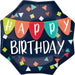 Happy Birthday Octagonal SuperShape Mylar Balloon