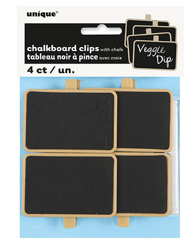 Chalkboard Food Sign Clips | 4ct