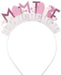 Mom To Be Headband Pink Floral Elephant - Party Supplies