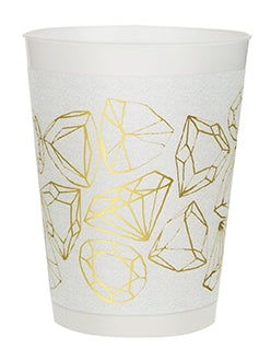 Gold Diamond Bachelorette Cup 16oz | 8ct