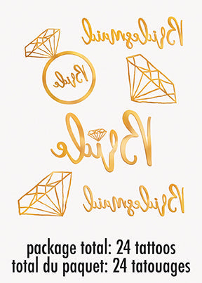 Metallic Foil Bachelorette Tattoos | 24ct