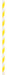 Assorted paper straws, shown in a yellow and white striped design, for colorful party drinks and beverage table décor.