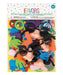 Colorful package of 64 pinata filler party favors containing black sunglasses, colorful plastic toys, and spinning rings arranged on a bright yellow background.