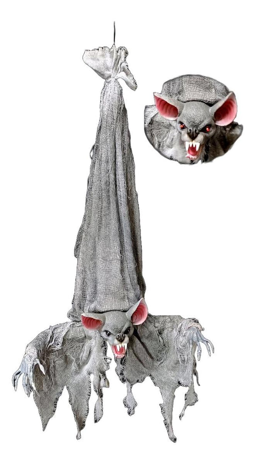 39" Animated Upside Down Grey Bat | 1ct