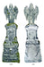 Full-length product photo of the 67.7" Angel Statue Plastic, shown against a plain white background. A Halloween decoration.