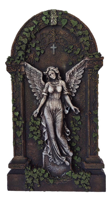 Full-length product photo of the 36" Angel Tombstone, shown against a plain white background. A Halloween decoration.
