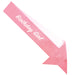 A glittered satin sash worn across the body printed with a birthday girl design. Sold as a single piece.