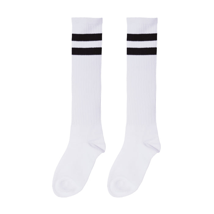 A pair of knee socks. Sold as a single piece.