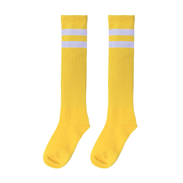 A pair of knee socks. Sold as a single piece.