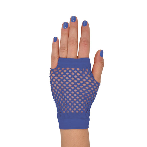 Short Fishnet Gloves - Blue | 1ct