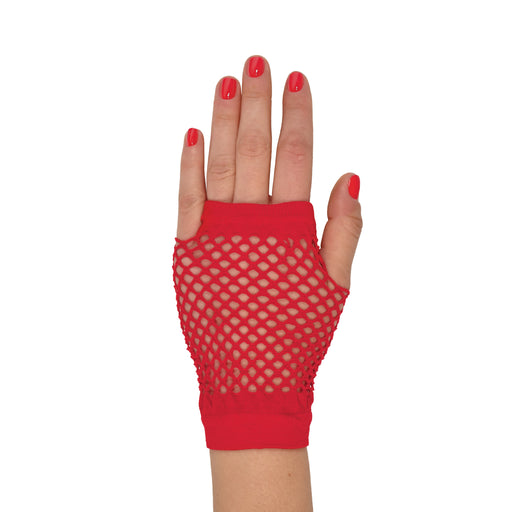 Short Fishnet Gloves - Red | 1ct